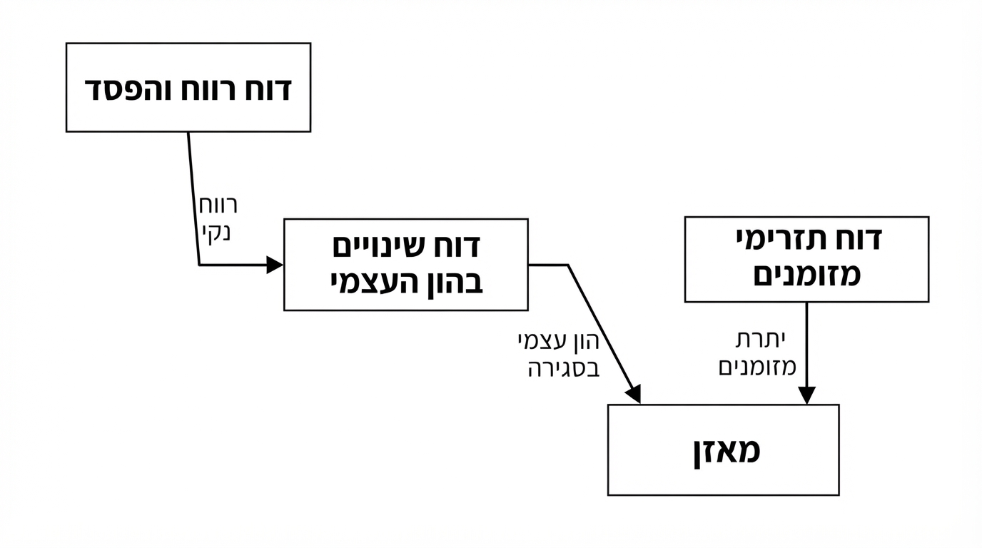 תרשים הקשר בין ארבעת הדוחות הכספיים