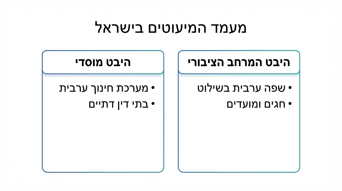 תרשים היבטי מעמד המיעוטים בישראל