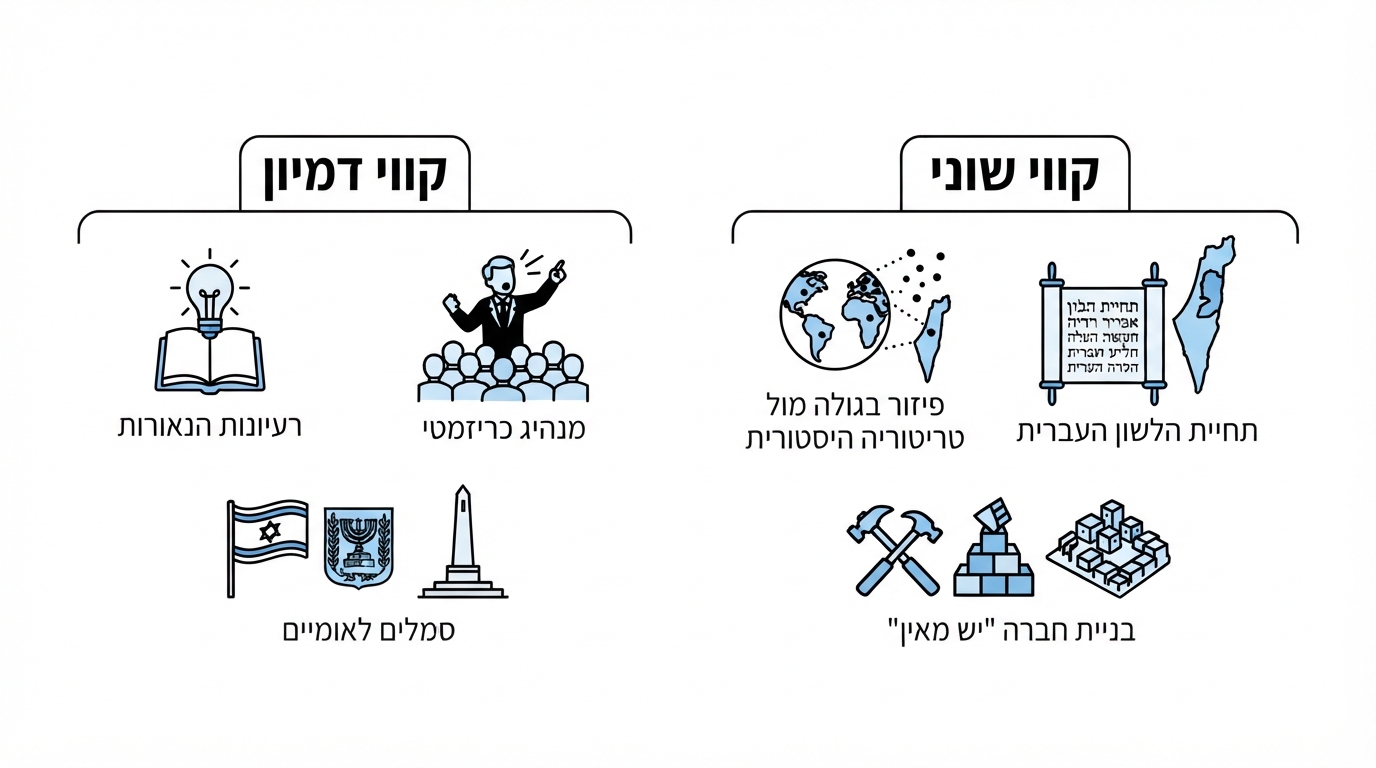 השוואה בין התנועה הציונית לתנועות הלאומיות באירופה