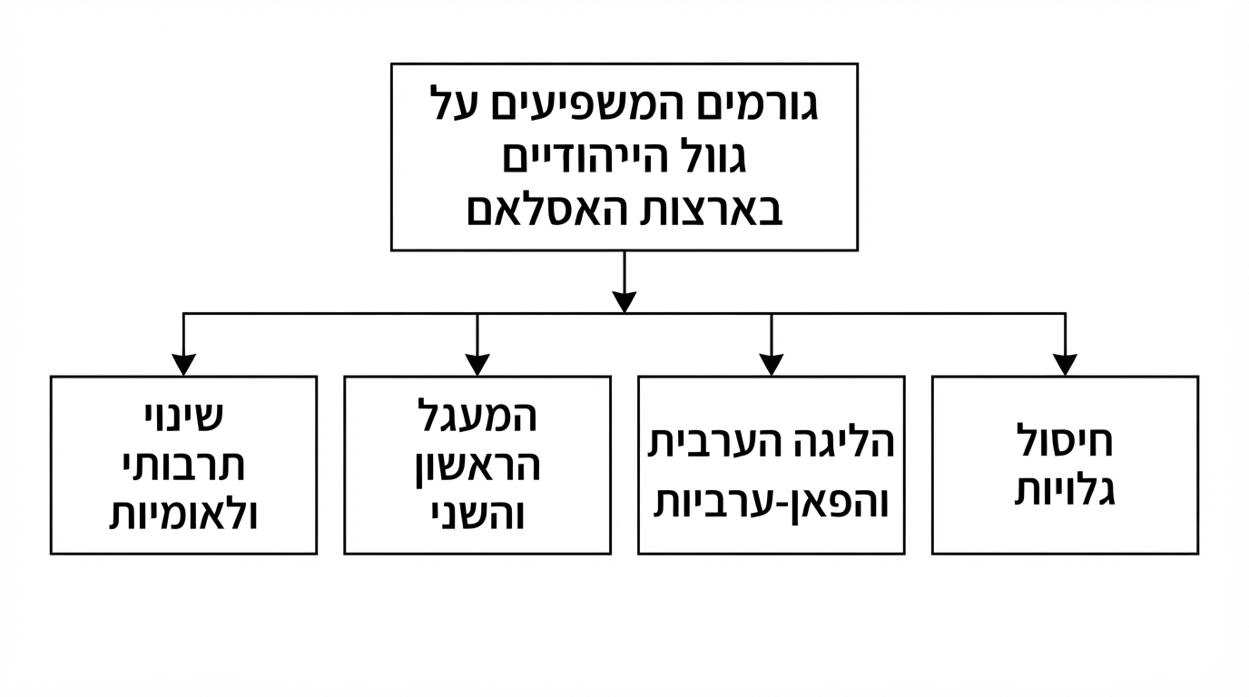 מפת מושגים: השפעת הדה-קולוניזציה והקמת המדינה על יהודי ארצות האסלאם