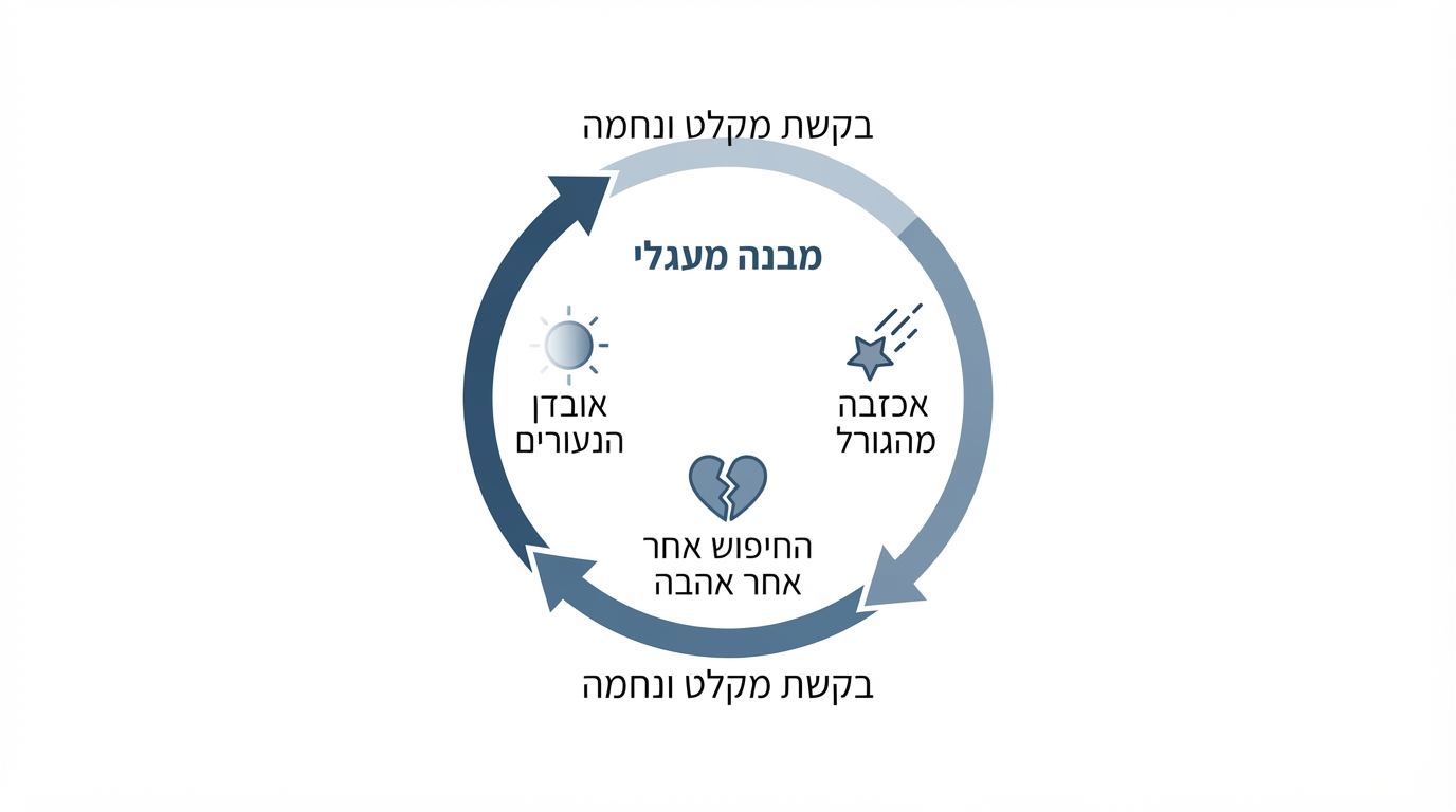 תרשים המבנה המעגלי והתמות המרכזיות בשיר