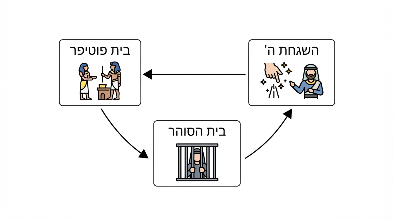 מעגל ההשגחה והניסיונות בחיי יוסף