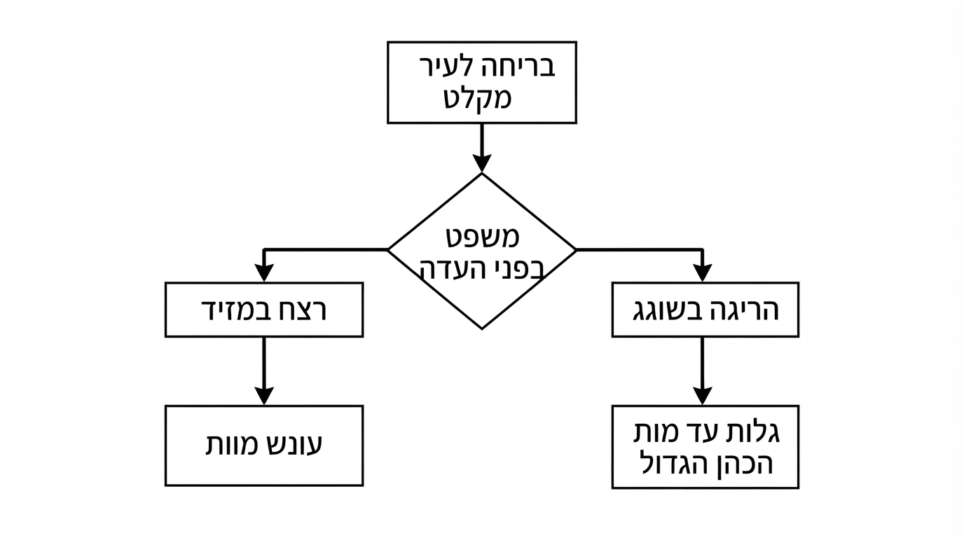 תרשים זרימה: ההליך המשפטי של ערי מקלט
