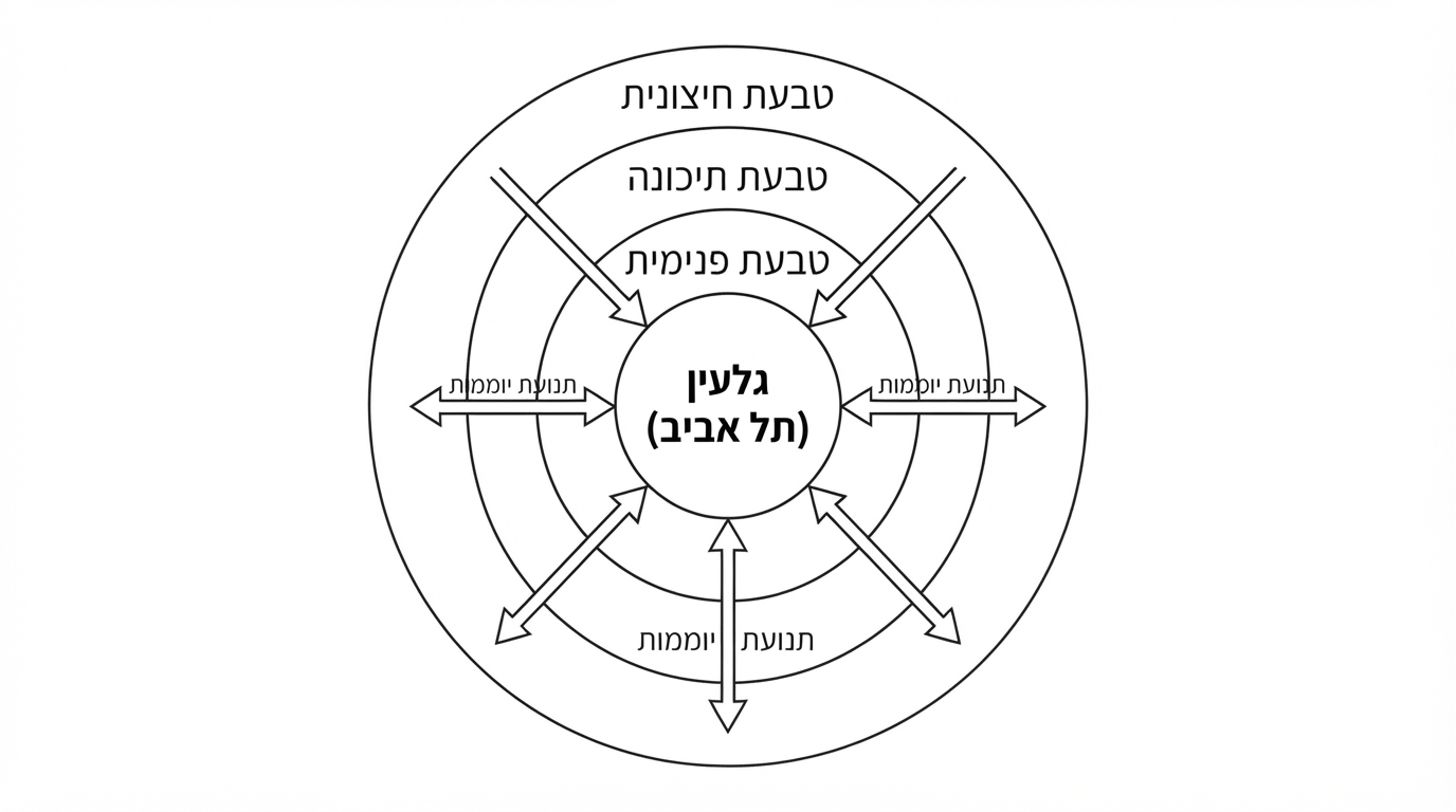 מבנה המטרופולין: גלעין וטבעות סובבות