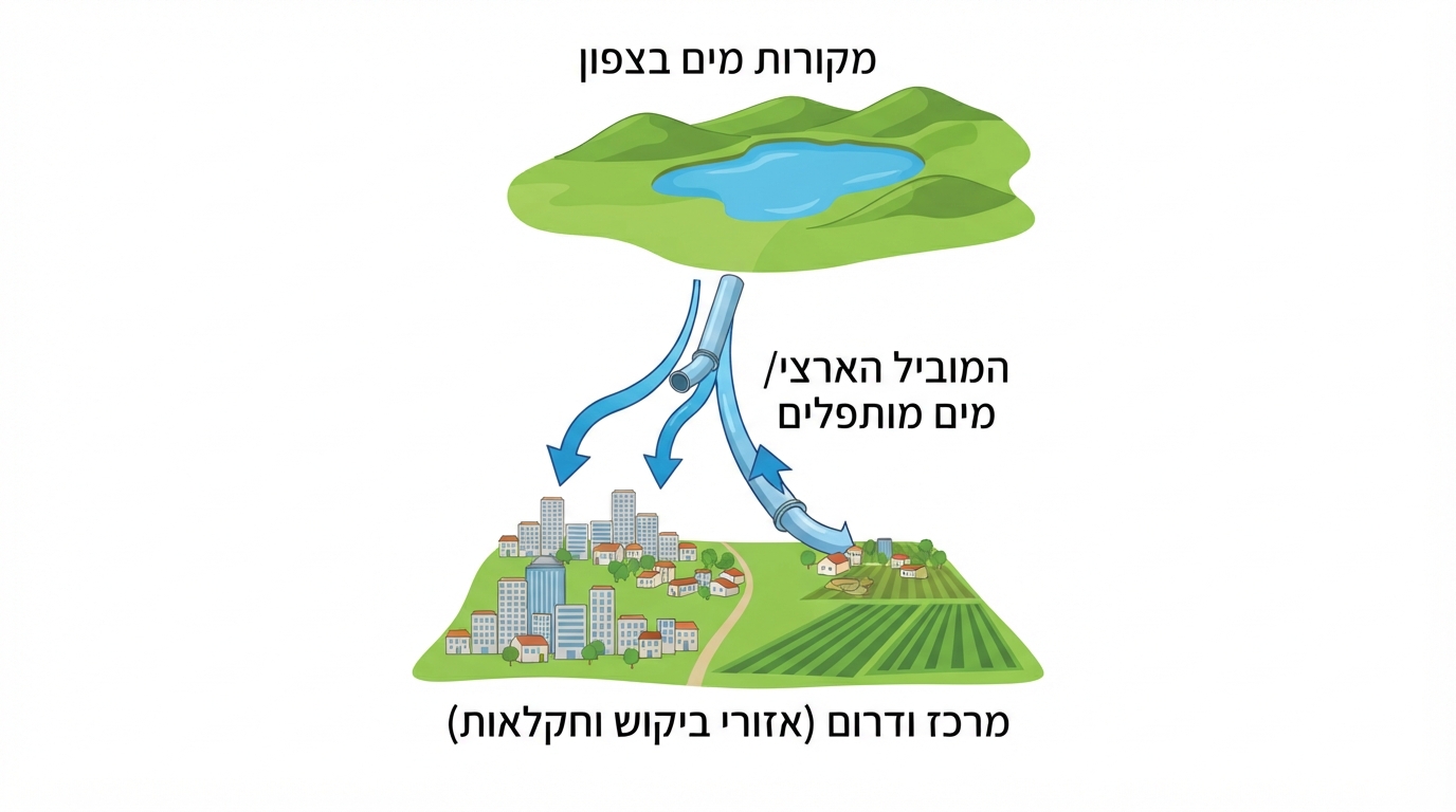תרשים משק המים בישראל